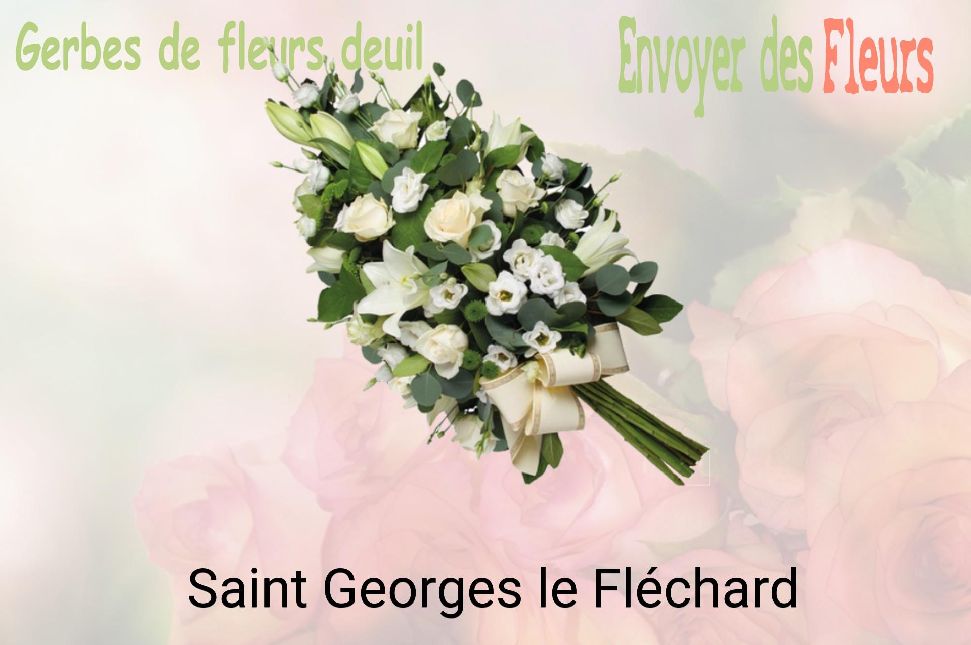 Gerbe de fleurs de deuil livrée à Saint-Georges-le-Fléchard